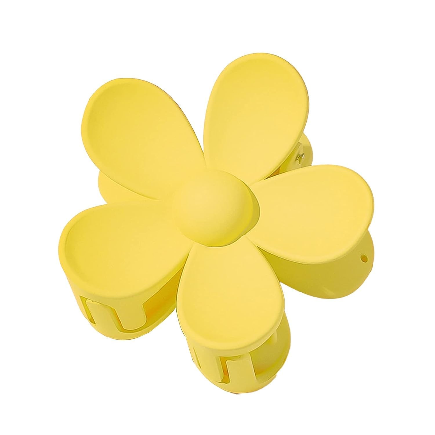 Yellow Hair Claw Clips Flower Shaped Plastic Jaw Clips Anti-scratch Smell-less U