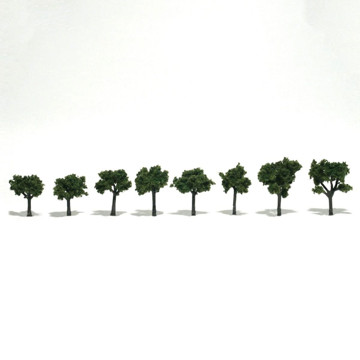 Woodland Scenics TR1501 Asmb Tree Med Green .75"-1.25 (8), TR1501