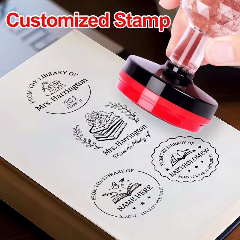 Personalized Rubber Stamp Custom Logo Name Self Inking Business Stamp