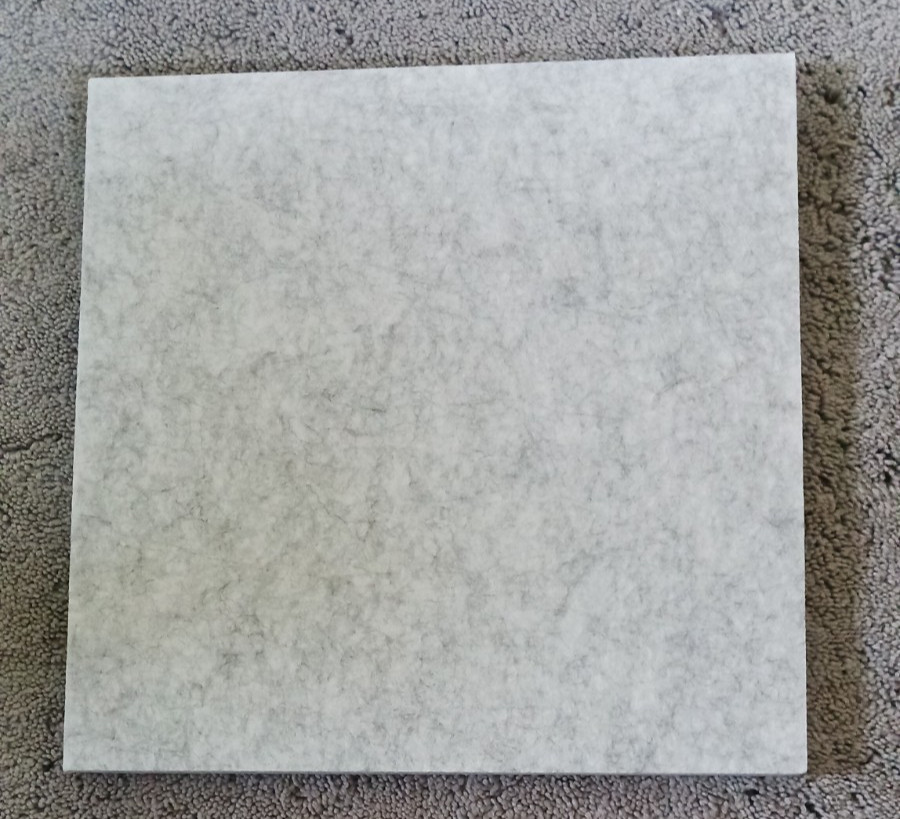 lot of 6 pcs Sound Absorbing Board Acoustic Gray Polyester Fiber 12"x 12"x0.5"