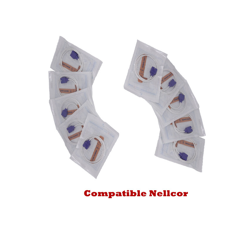 50Pcs Compatible with MAX-A, MAX-I Oximax Adult /Newborn Spo2 sensor 9Pin