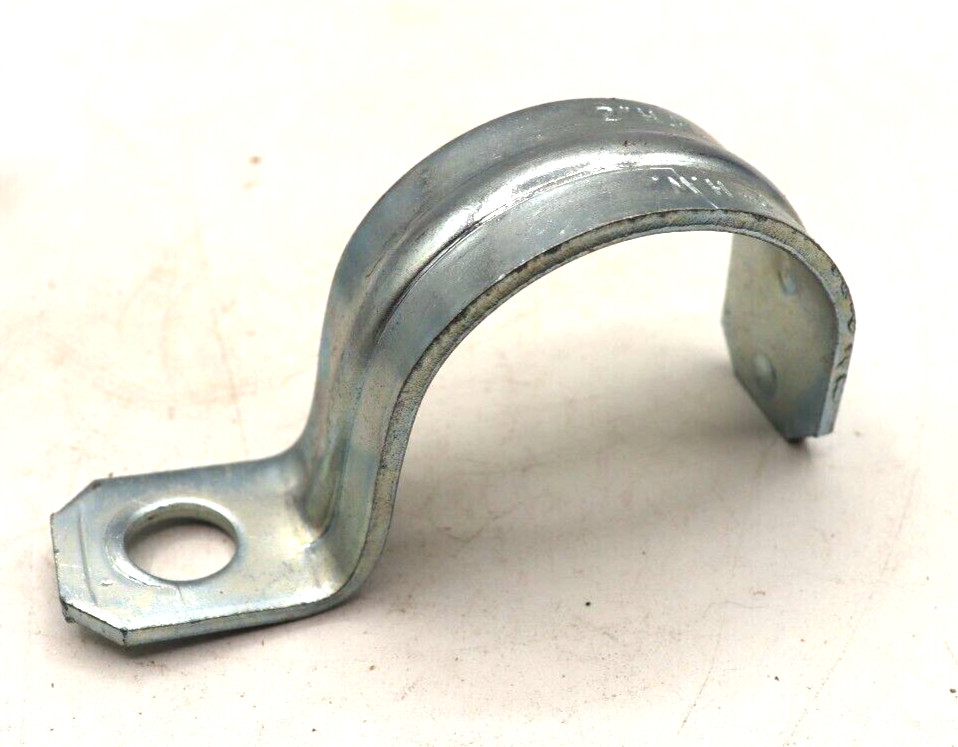 Two-Inch HW Rigid One-Hole Strap, Zinc Plated Steel, New, Package of 7