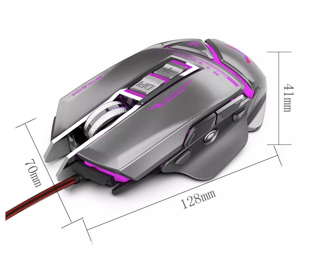 Zerodate X400 professional gaming mouse 11 buttons usb wired optical 3200 DPI