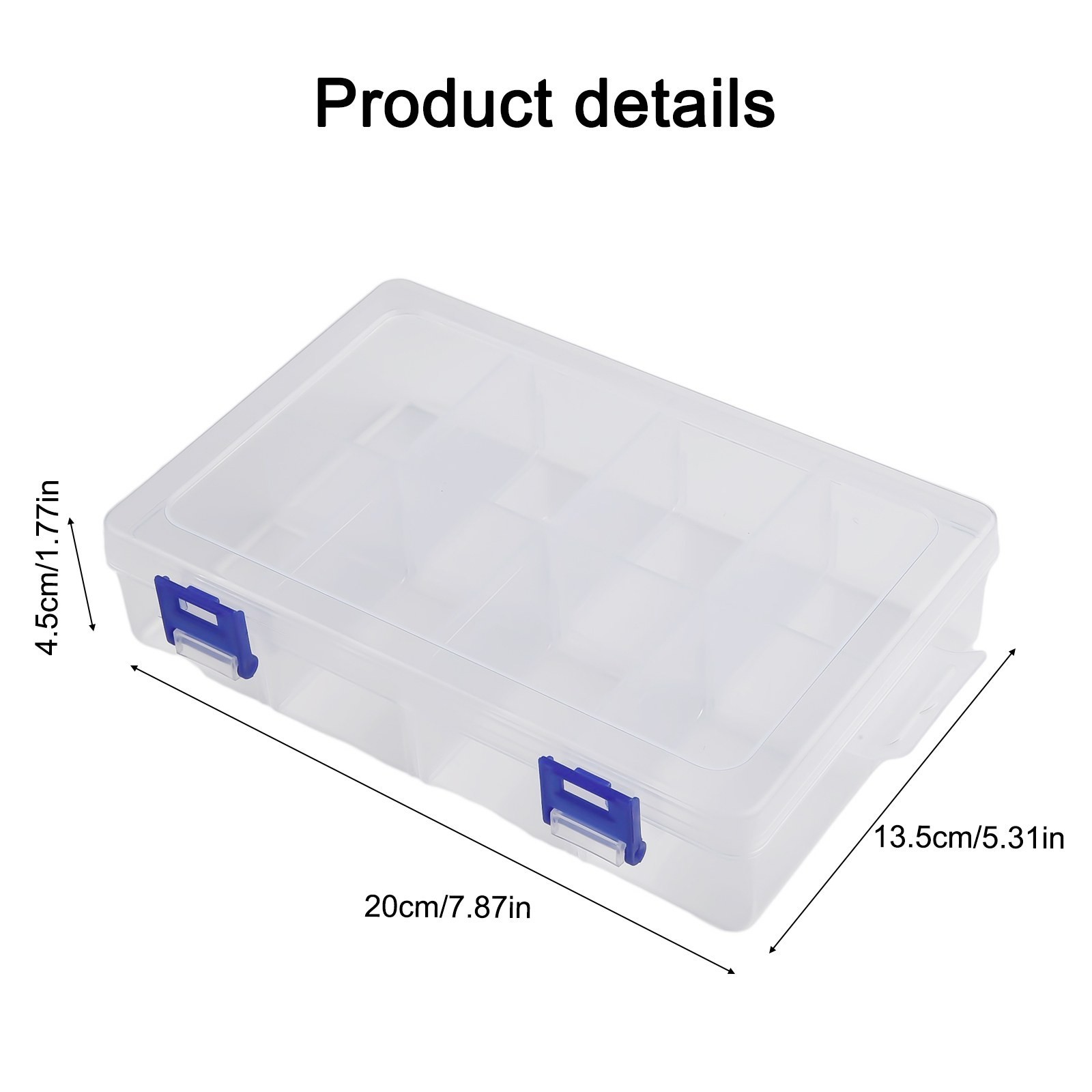 Bead Storage Box Container Adjustable Compartment Display Organizer Dustproof