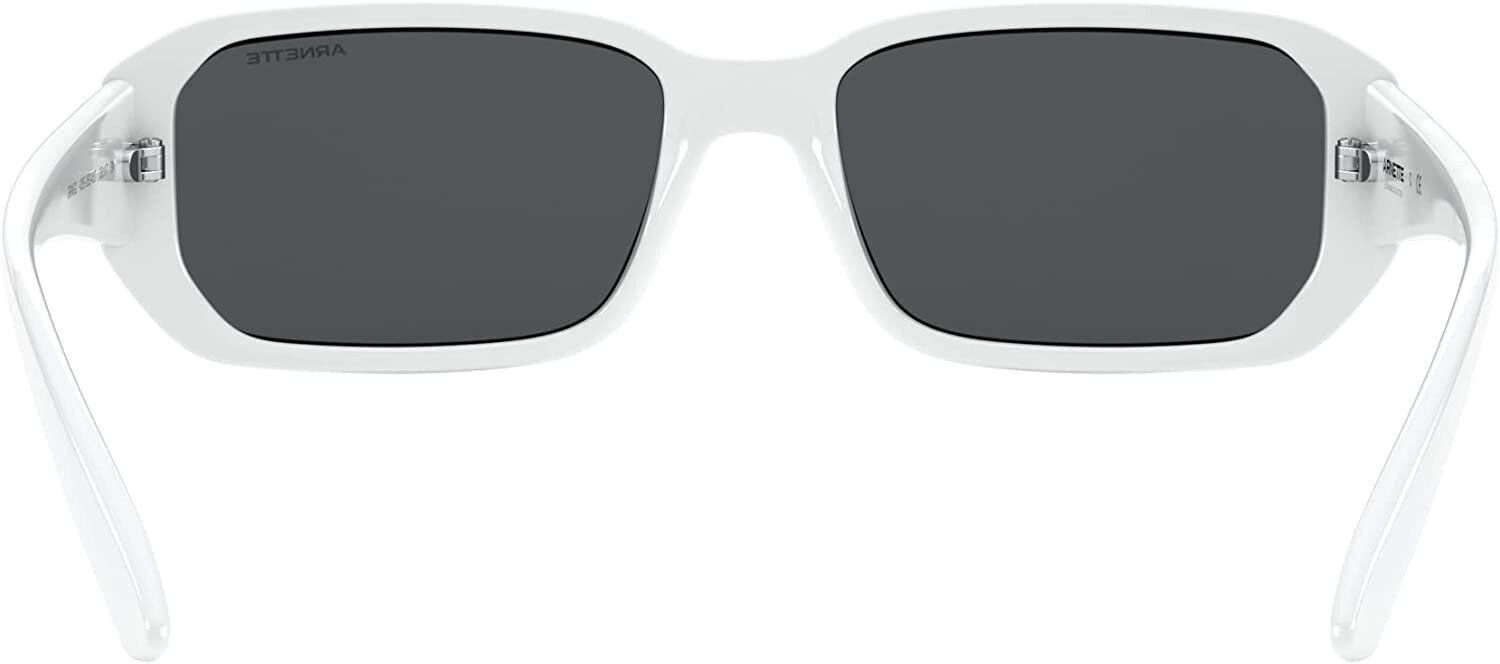 ARNETTE Men's AN4265 262487 55mm Gringo Rectangular Sunglasses, White/Grey
