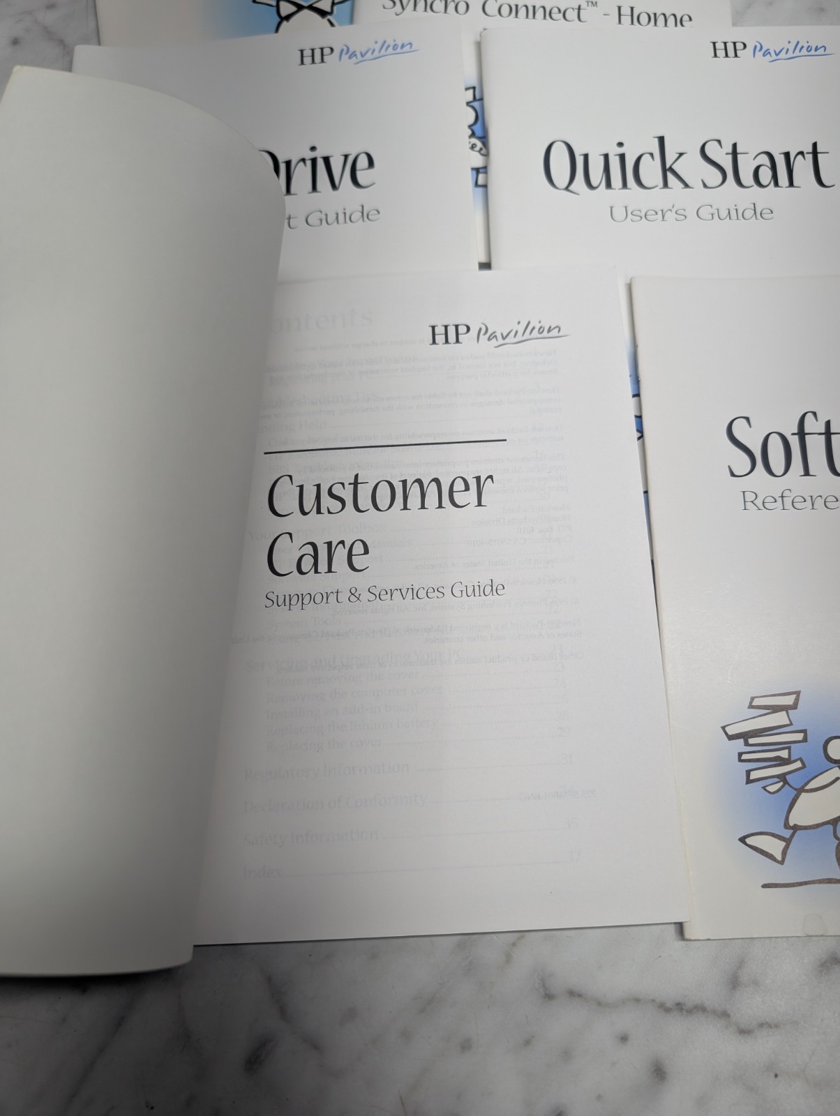 HP Pavilion User Guides Lot 6 QuickStart Zip Drive Software Customer Care Syncro