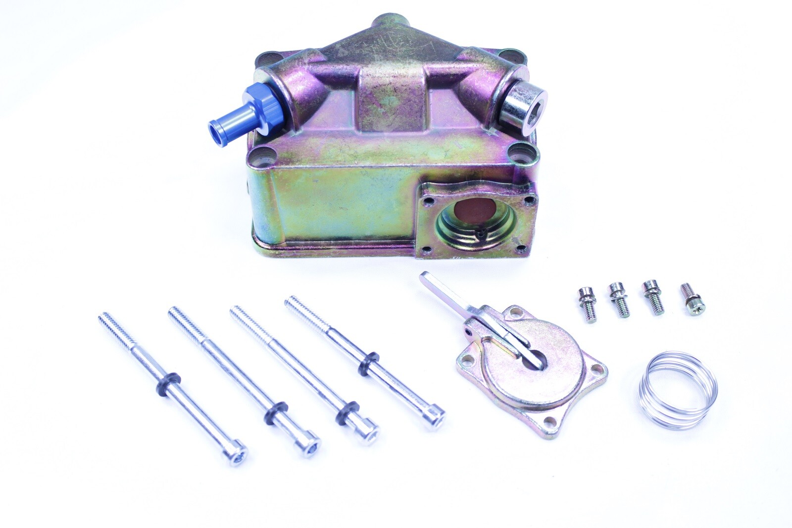 Zinc Fuel Bowl Kit With Accelerator Pump Dual Inlet Carburetor