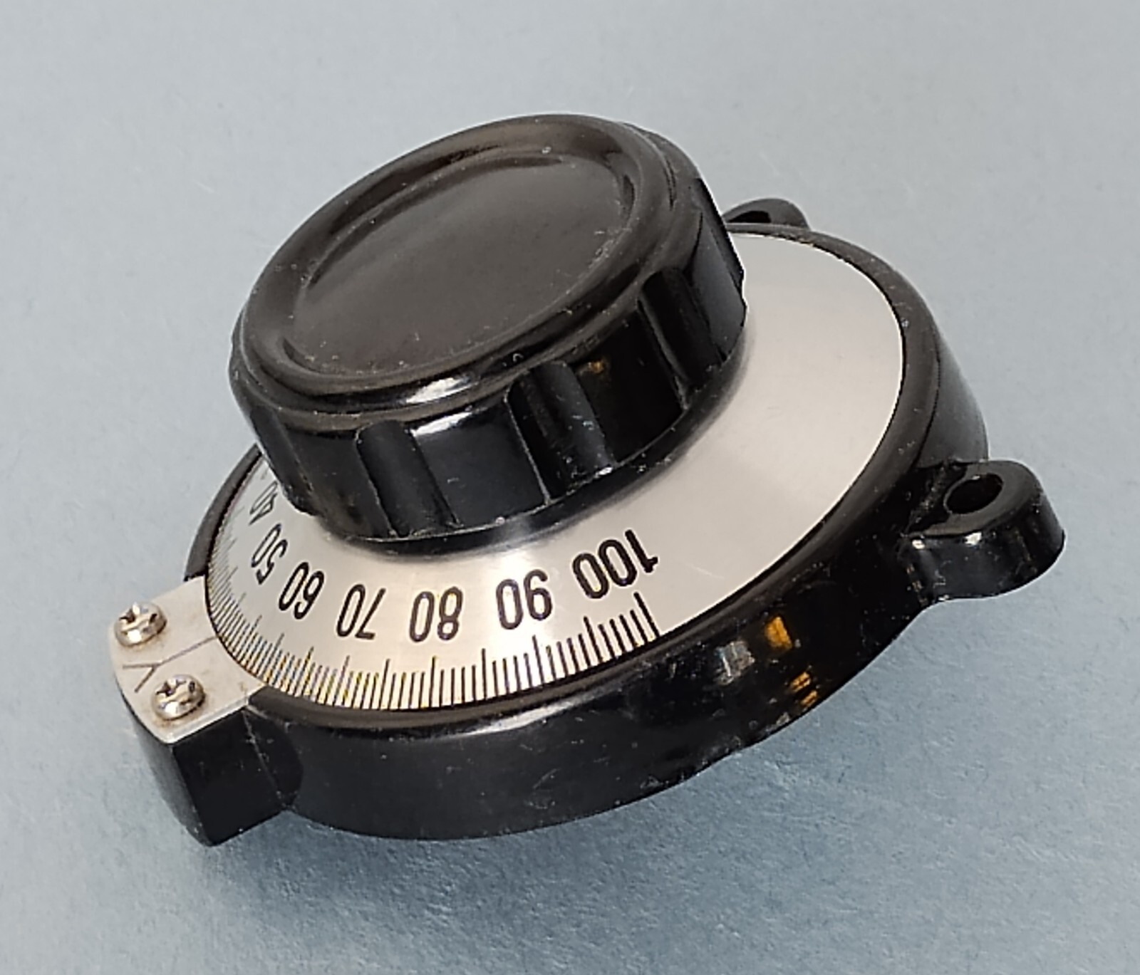 50mm Vernier Dial - 2" Calibrated 0 to 100 - 3.25:1 Ratio - For 1/4" Shaft