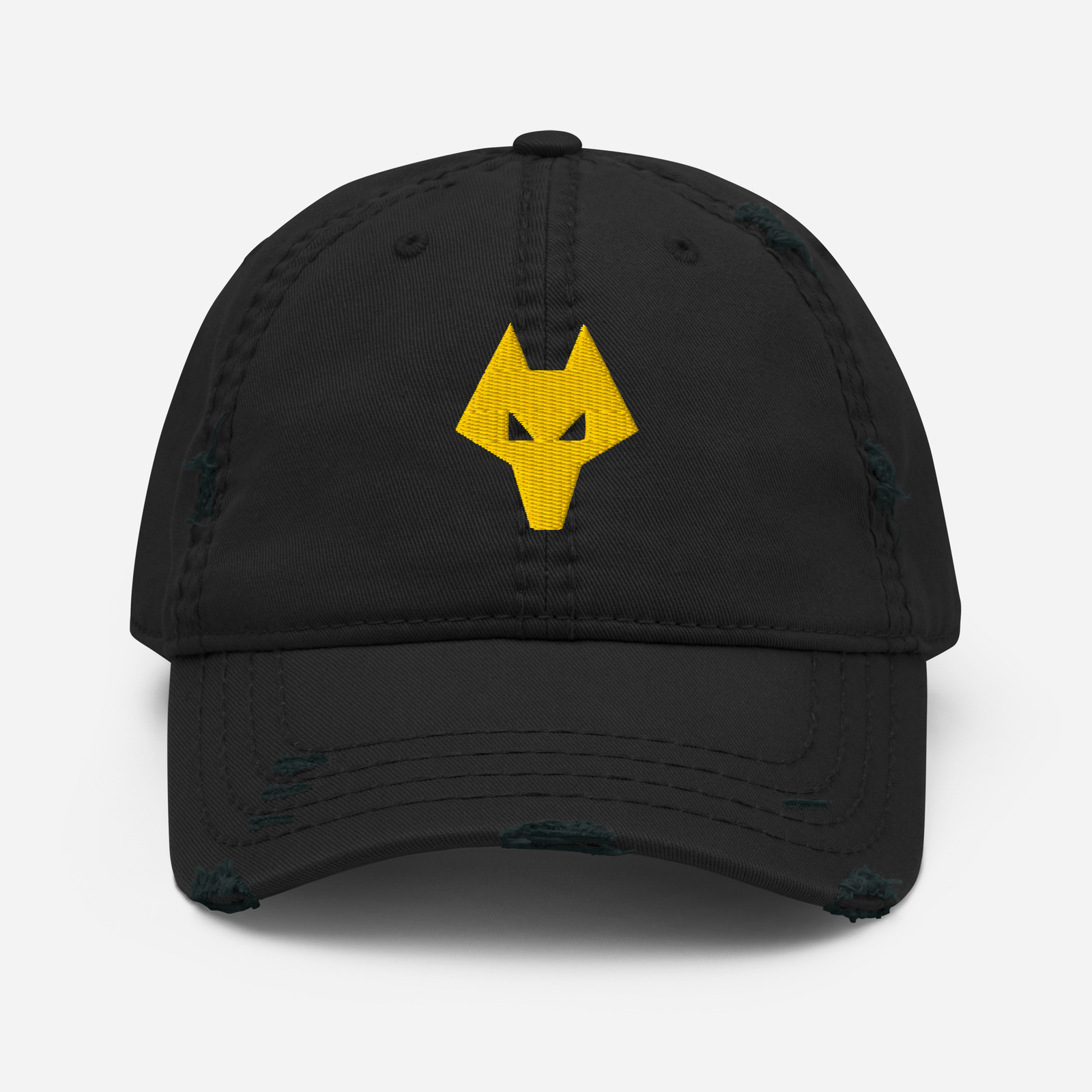 Wolves Wolver Cap Wolves Foorball Embroidered Distressed Dad Hat