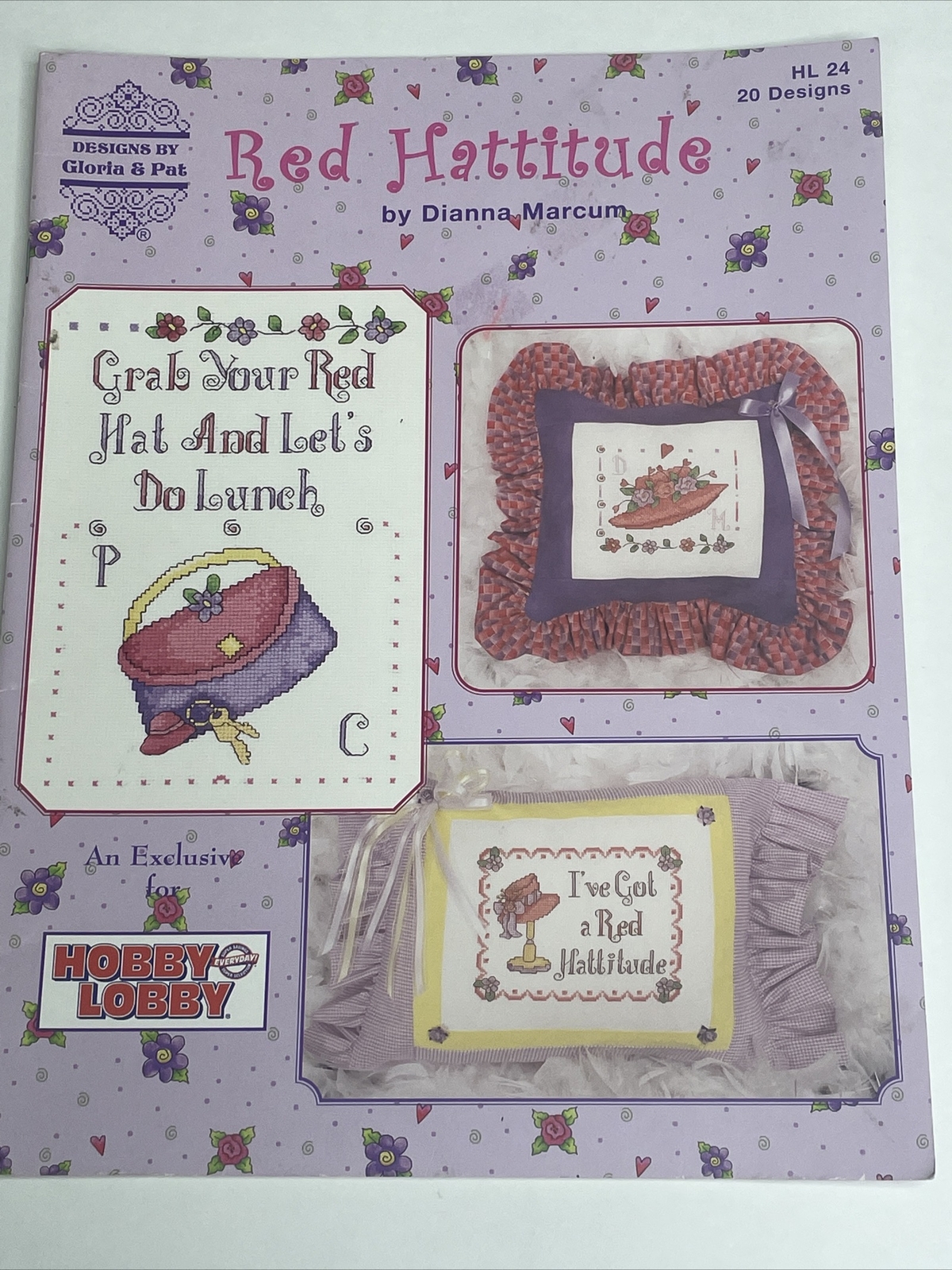 Gloria & Pat Red Hattitude 20 Designs Cross Stitch Pattern