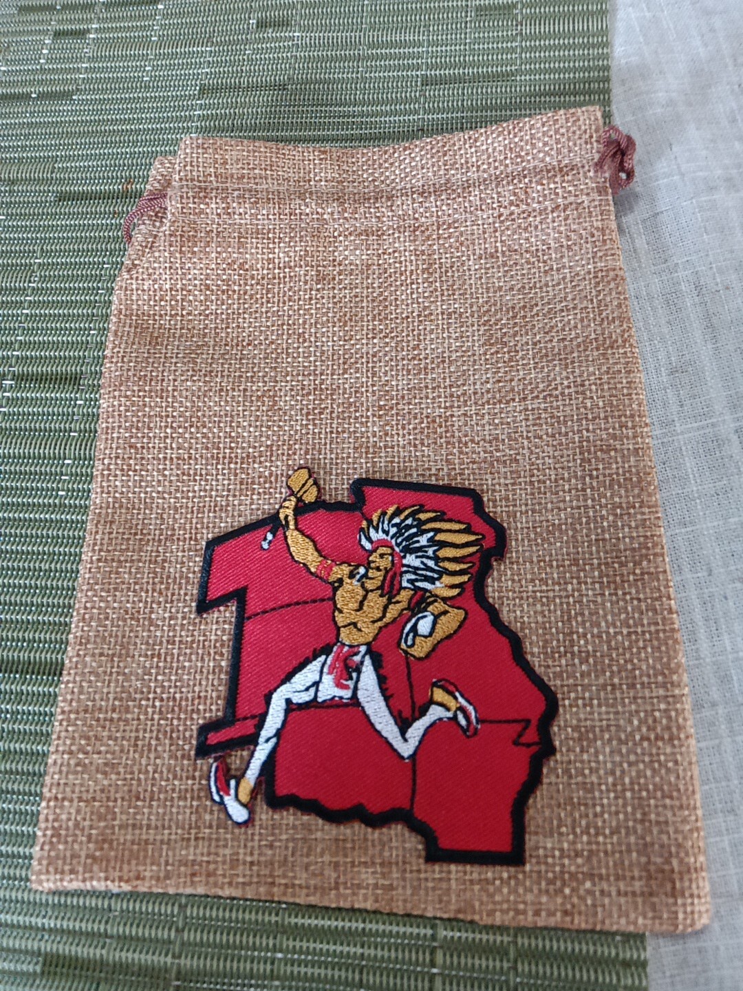 Kansas City Chiefs Burlap Bag, Great For Tees & Goodies 7x5