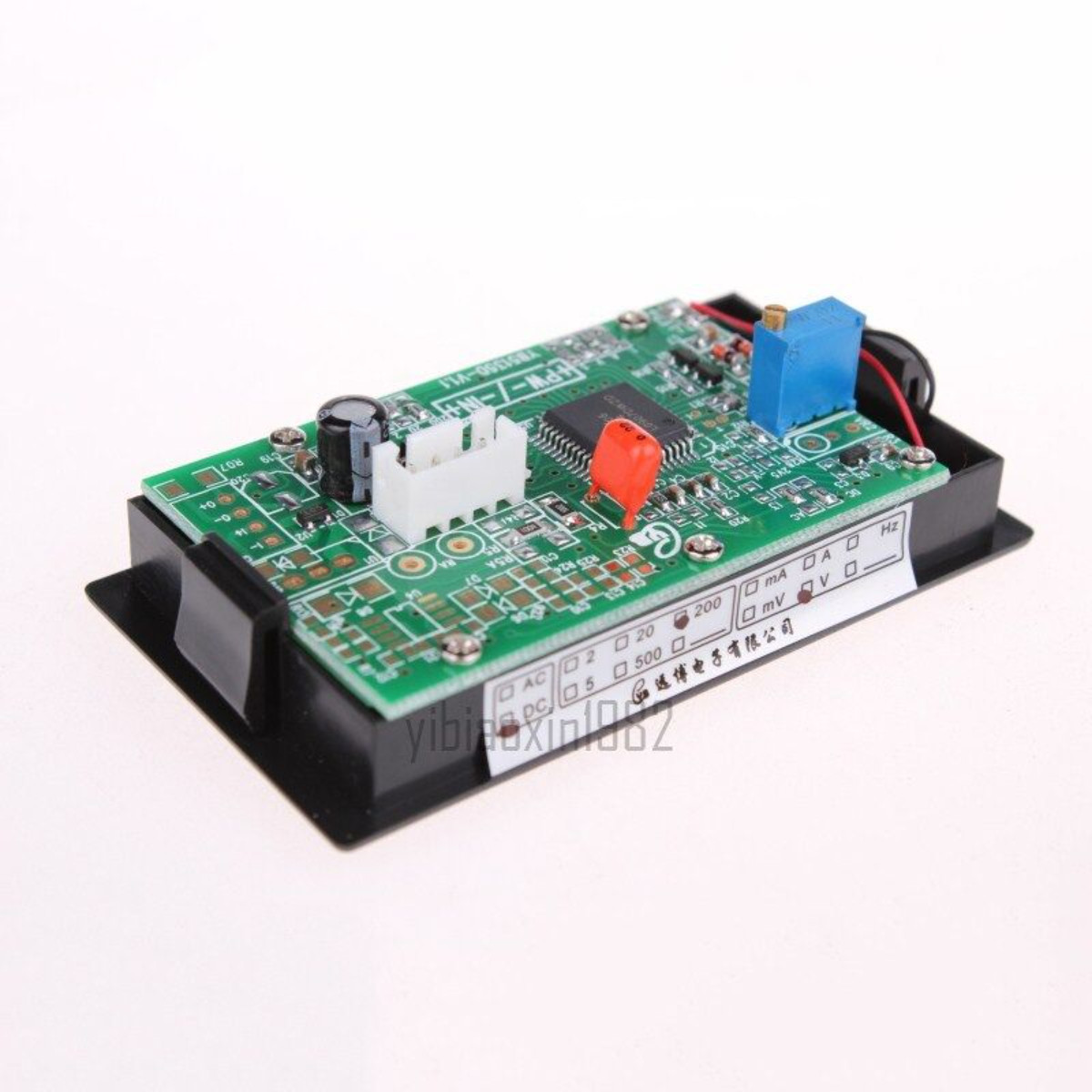 AC/DC Powered 4 Wire DC 0-200V(199.9V) LCD Panel Volt Meter Voltmeter YB5135D