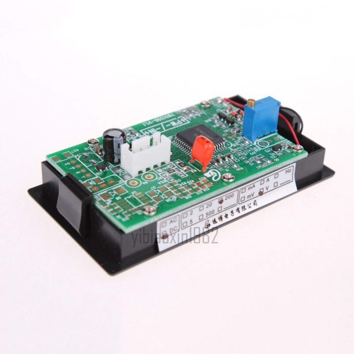 AC/DC Powered 4 Wire DC 0-200V(199.9V) LCD Panel Volt Meter Voltmeter YB5135D