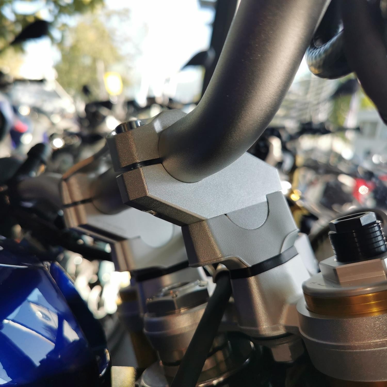 Handlebar riser 30 mm with offset 25 mm for BMW S1000R 17-with ABE