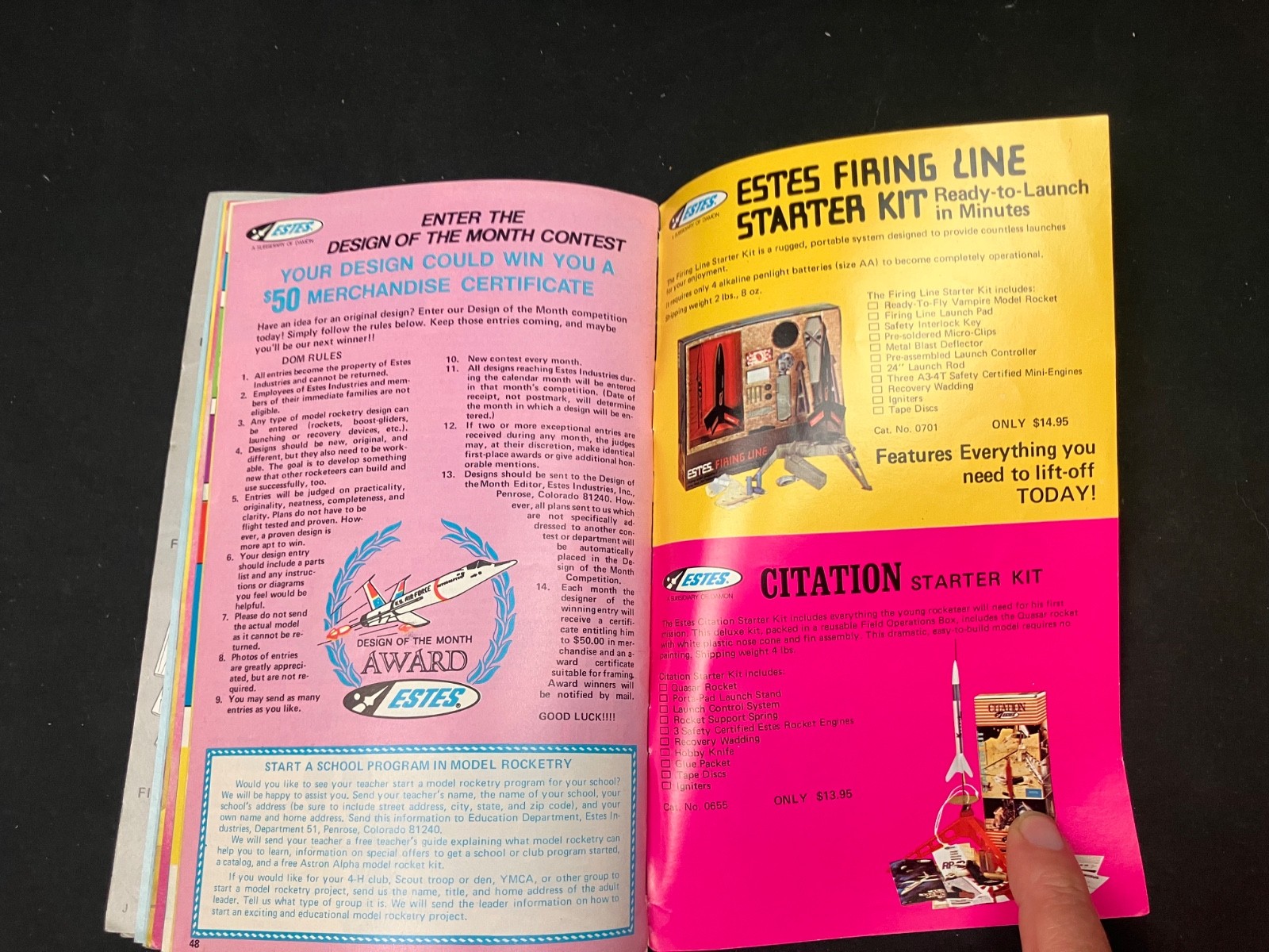 Estes 1975 Model Rocket Catalog - Extremely Rare