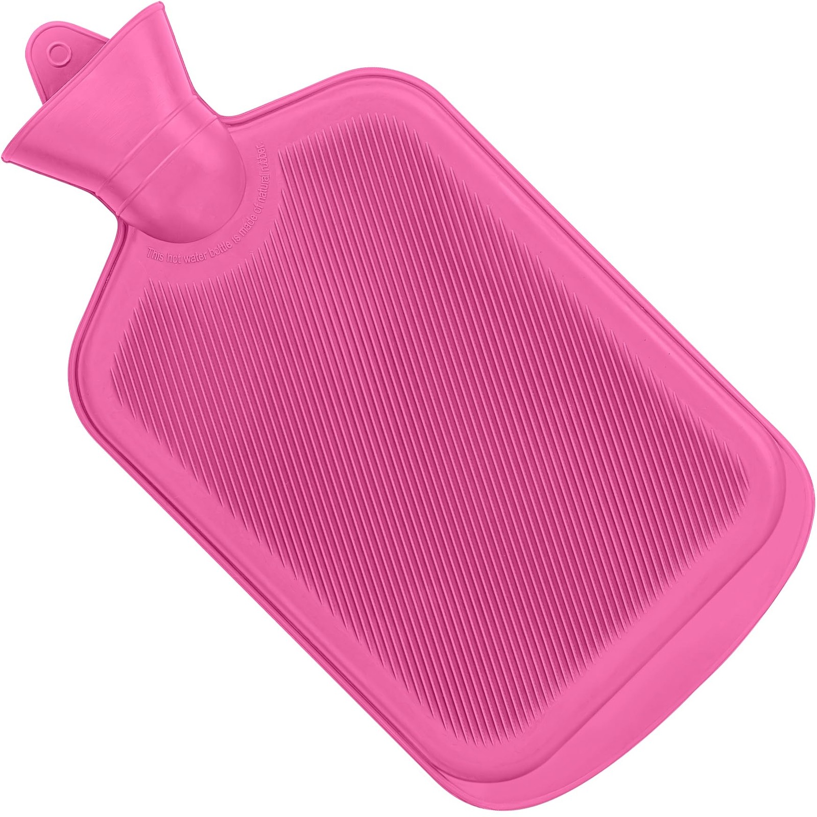 SteadMax [2 Pack] Hot Water Bottles, 2L (68oz) 2 Pack (Large), Pink & Gray