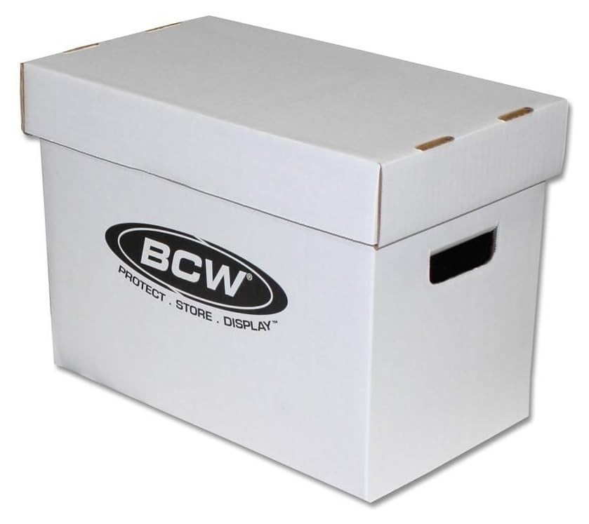 Magazine/Document Storage Box 1-Pack | Durable Cardboard Filing Box