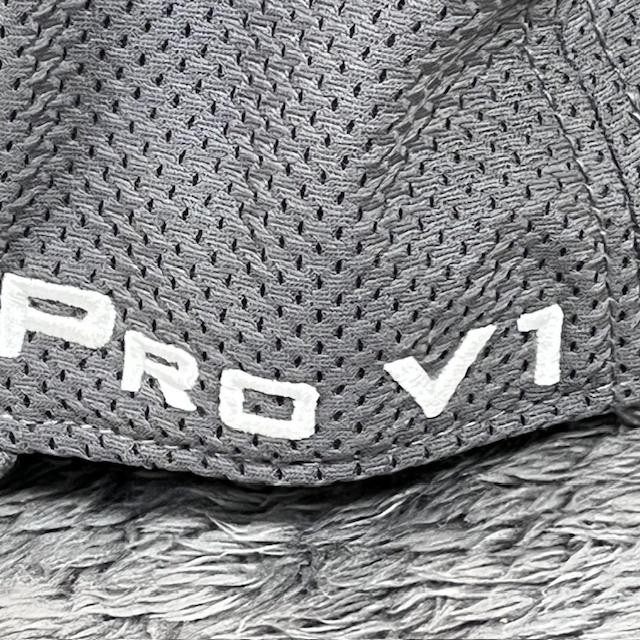 Titleist Pro V1 Golf Hat Gray Mesh Flex Fit Medium Large FootJoy Logo A-Flex M/L
