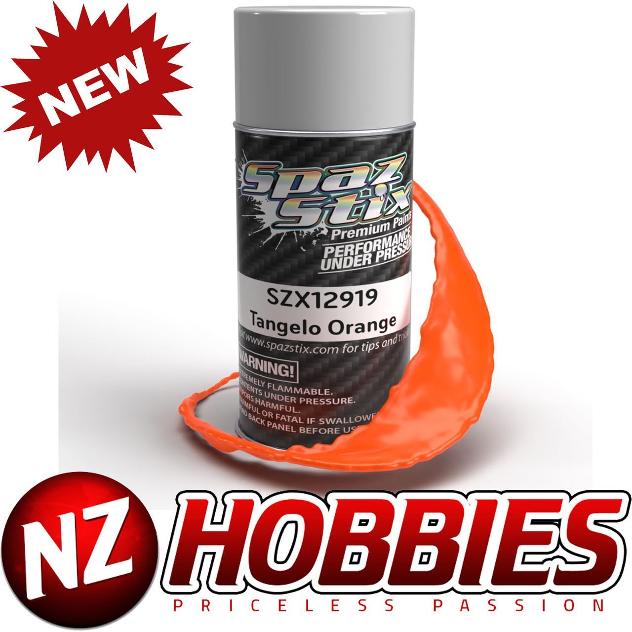 Spaz Stix SZX12919 Tangelo Orange Aerosol Paint, 3.5oz Can