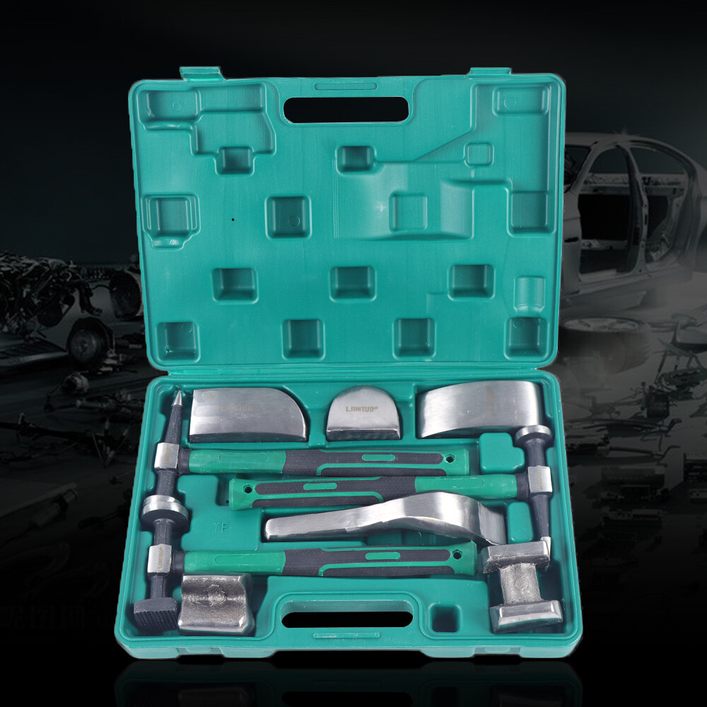 9PCS Auto Body Panel set Fender Hammer Dolly Set Sheet Metal Repair Tool Kit US