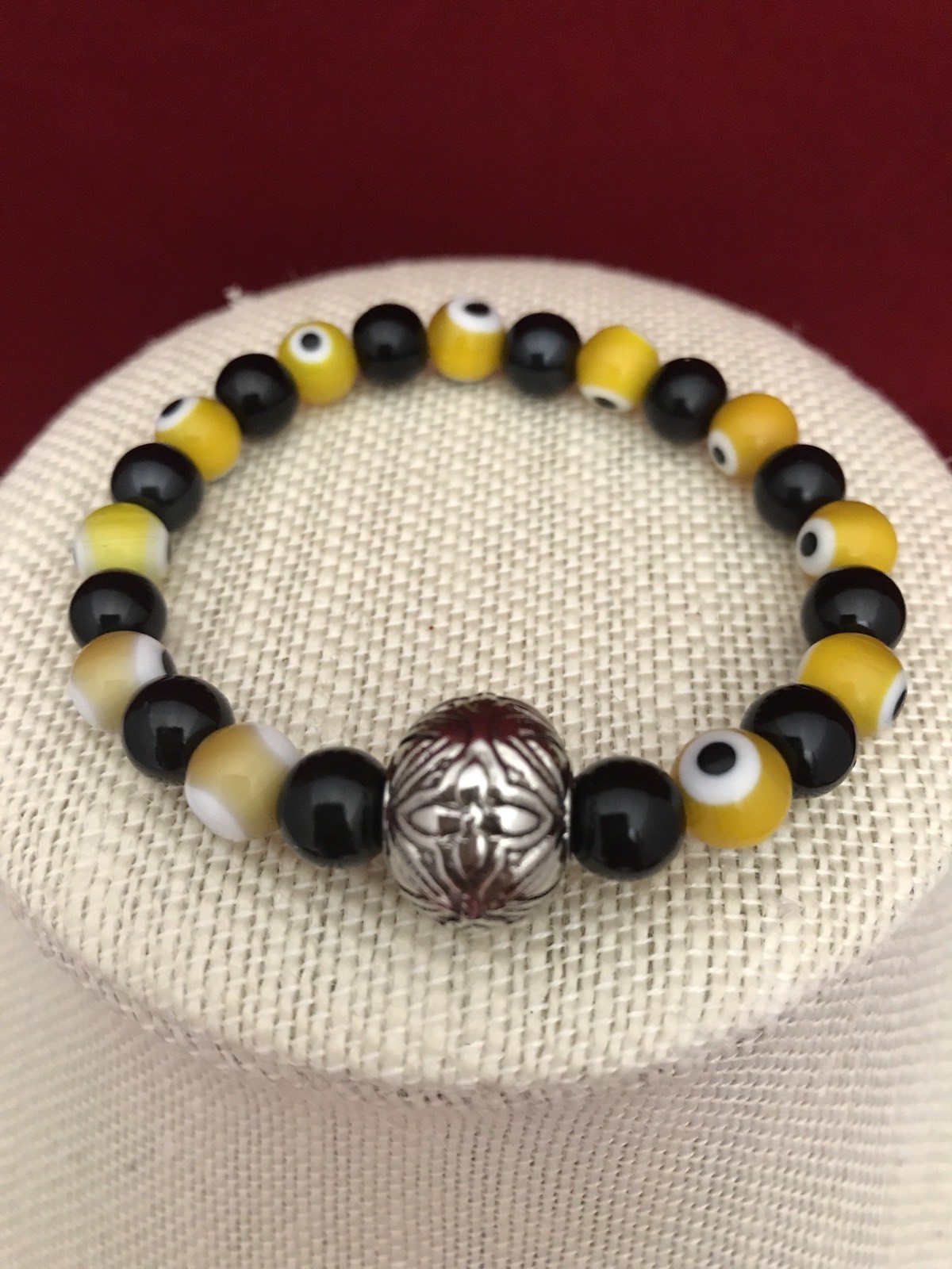 Yellow Evil Eyes Bracelet