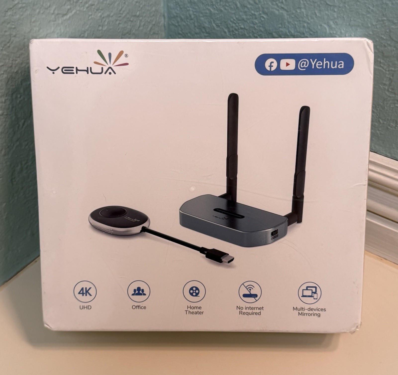 Yehua Wireless HD Transmitter & Receiver Kit 4k UHD Multi Device New Sealed
