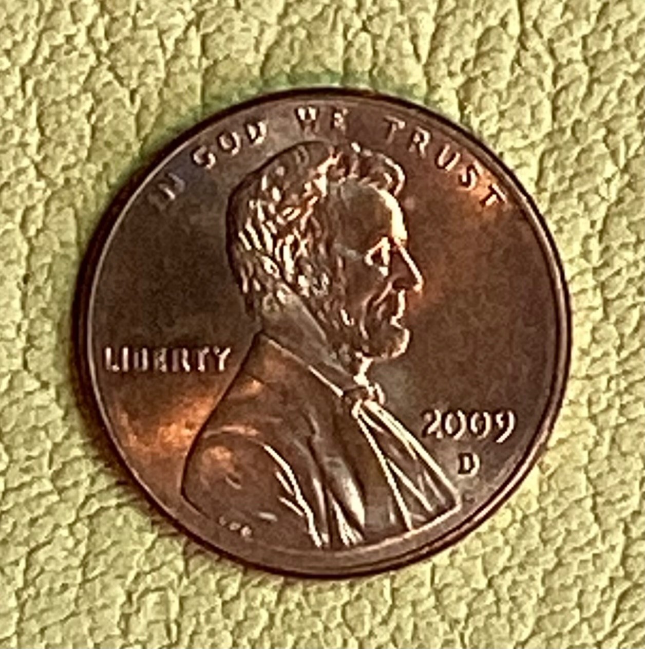 Error 2009 D lincoln cent
