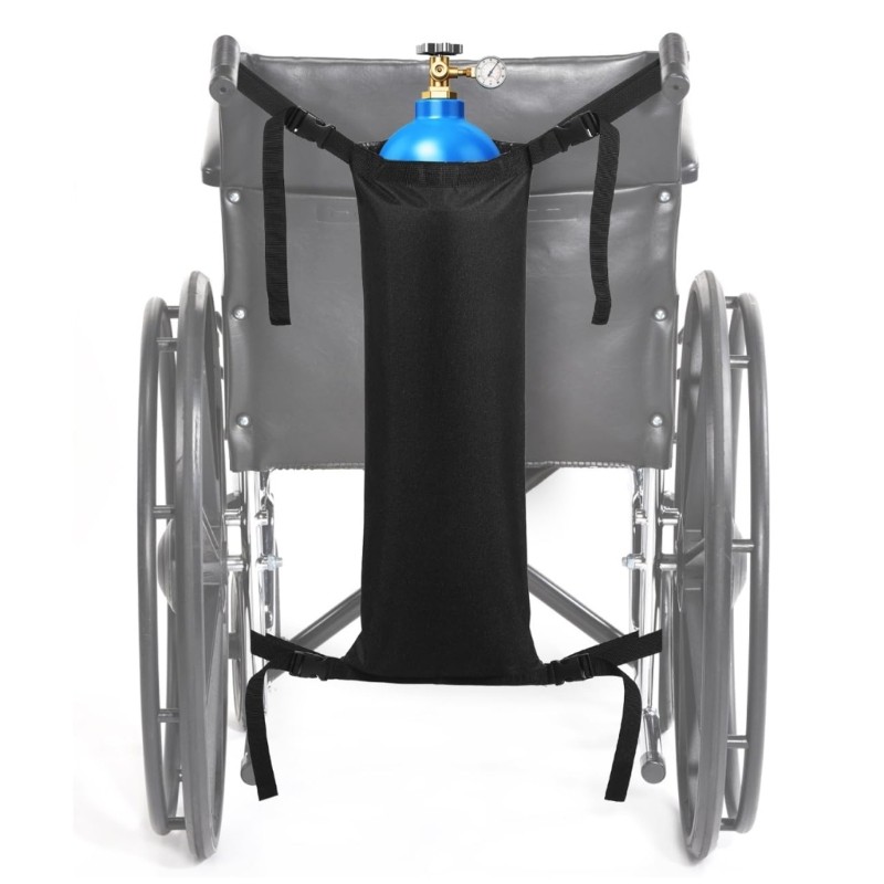 Adjustable Wheelchair Oxygen Cylinder Holder Quick Releases Buckles