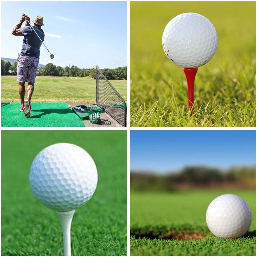 Professional Golf Tees - 100 Count, Multiple Colors, Sizes for Enhanced Accuracy