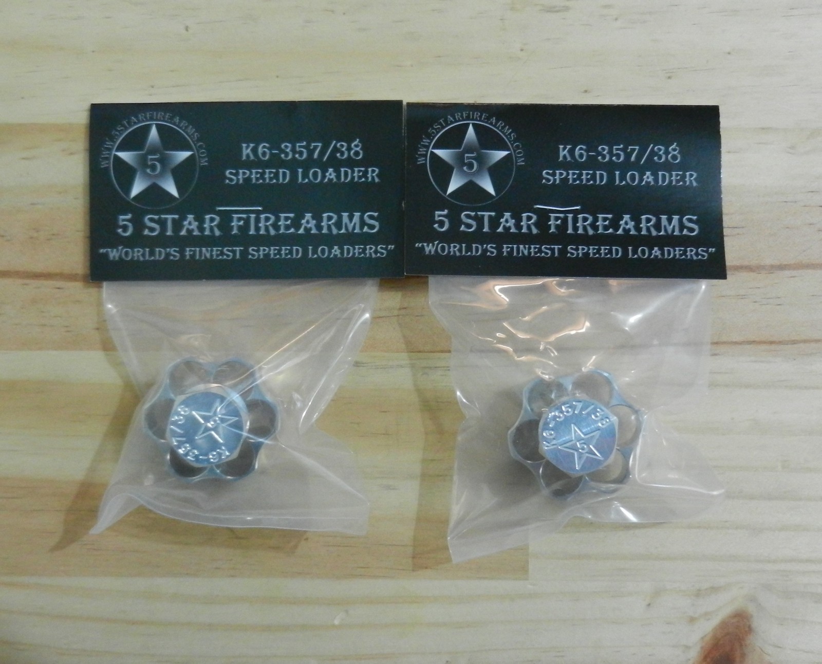 Aluminum Speedloader; S&W, Dan Wesson, Charter, Taurus;  2 pk; K6-357/38