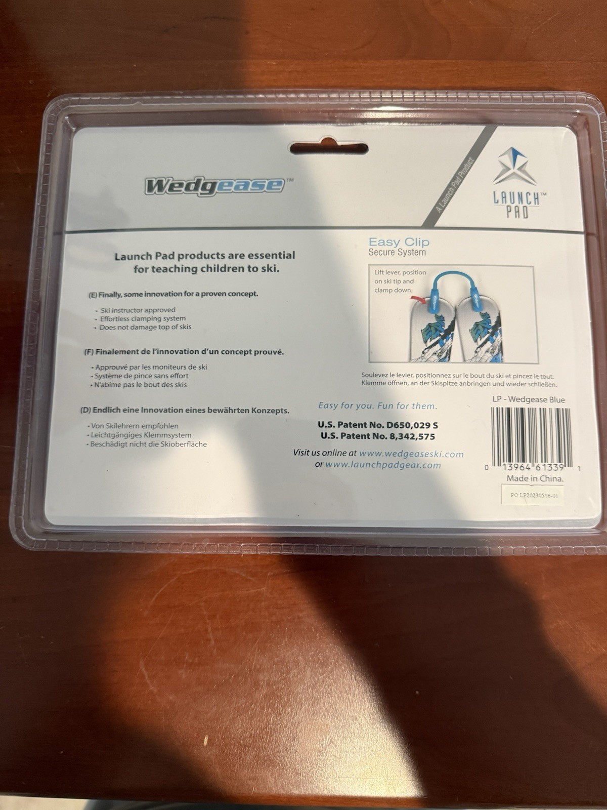 Wedgease Launch Pad Ski Clip Unopened New