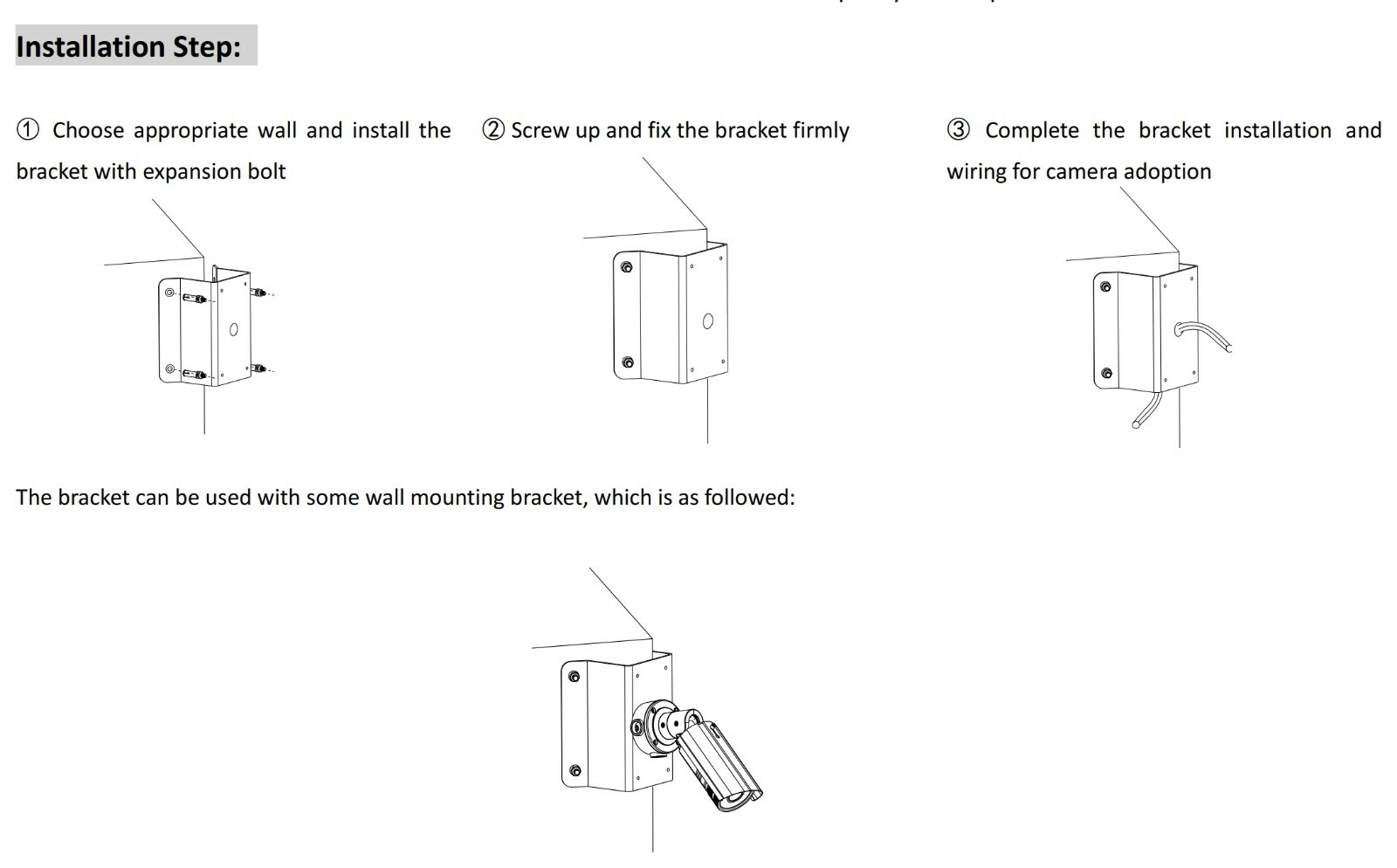 Hikvision DS-1276Z Universal Corner Bracket Adapter for Most CCTV Wall Mounts