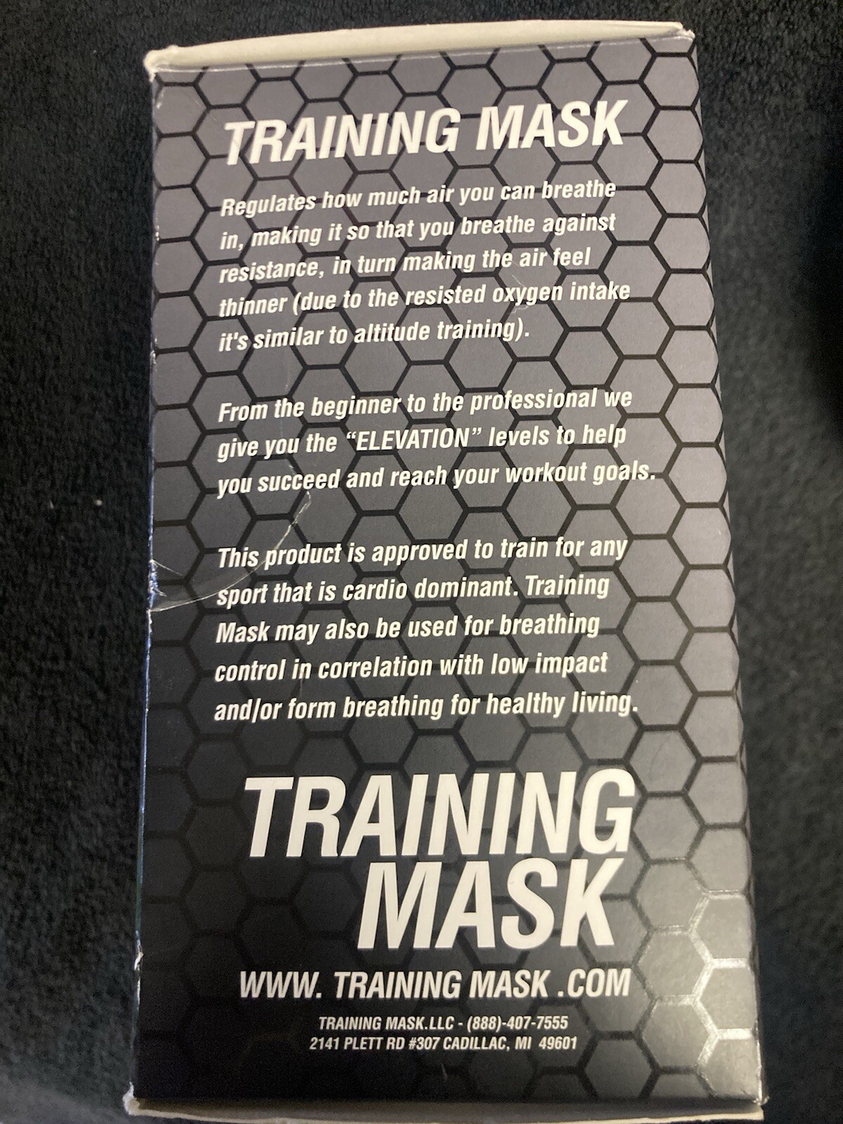 Elevation Training Mask Tm2 Adjustable Head Strap Black