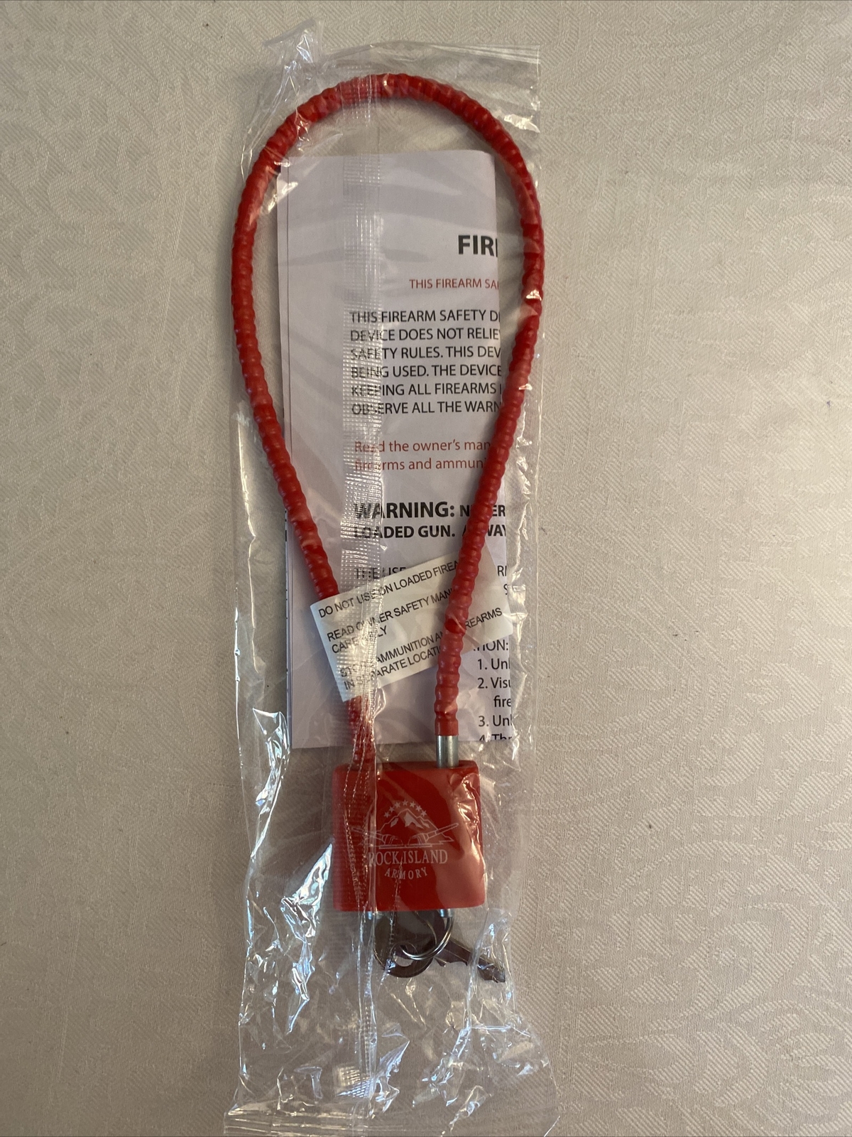 Rock Island Armory Firearm Handgun Rifle Shotgun Gun Safety Cable Lock 15" New