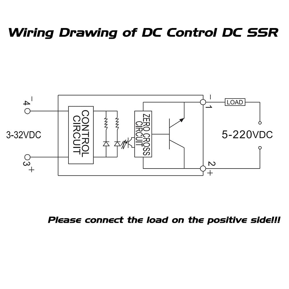 CGELE SSR-25DD Solid State Relay 25A DC to DC Input 3-32V