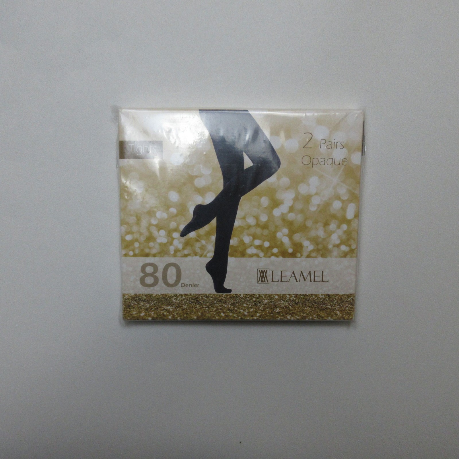 Leamel Womens Tights Size XL Black 80 Denier Opaque Matte Hosiery 2 Pack