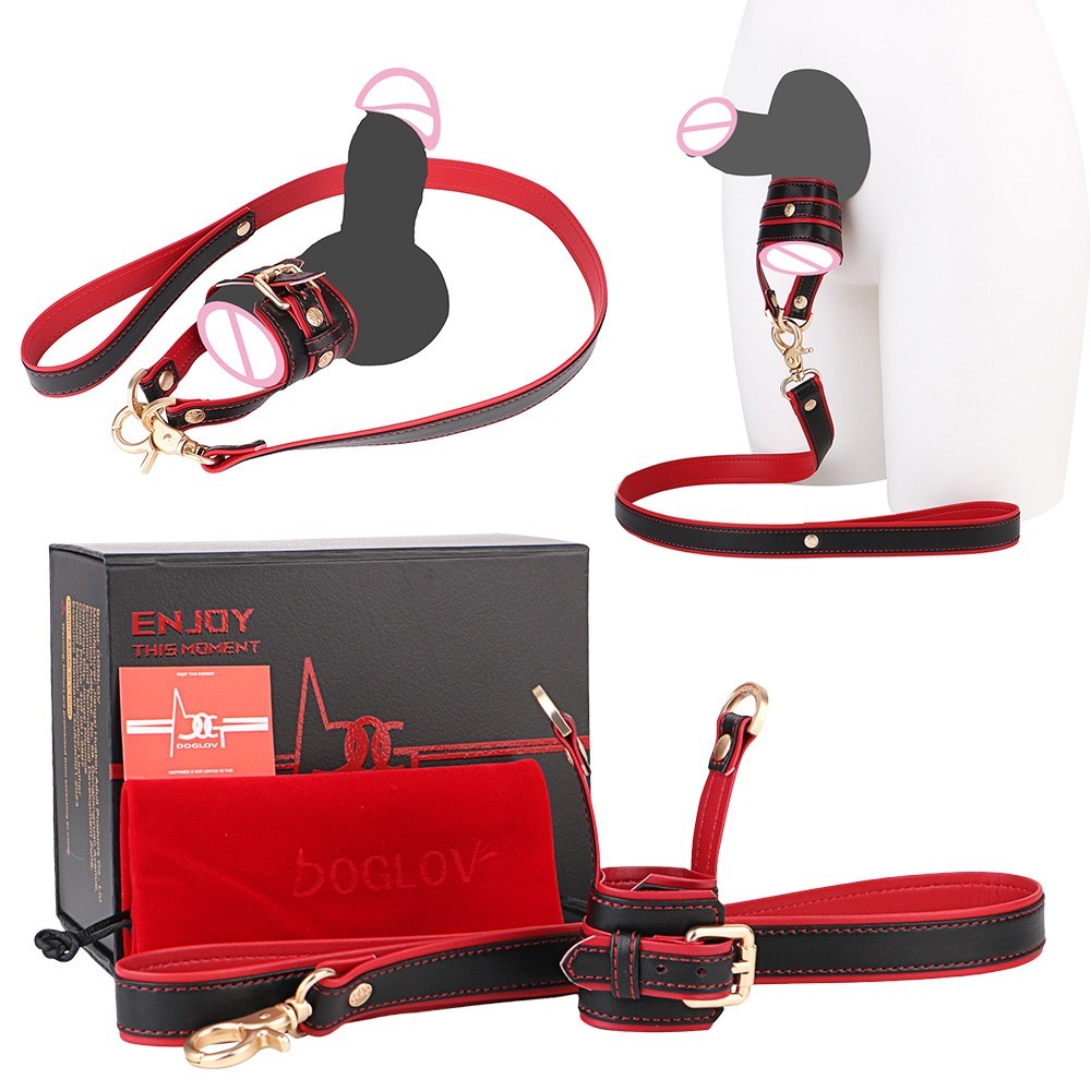 Leather Testicle Restraint Strap Adjustable Body Bondage Belt Male Harness Gear