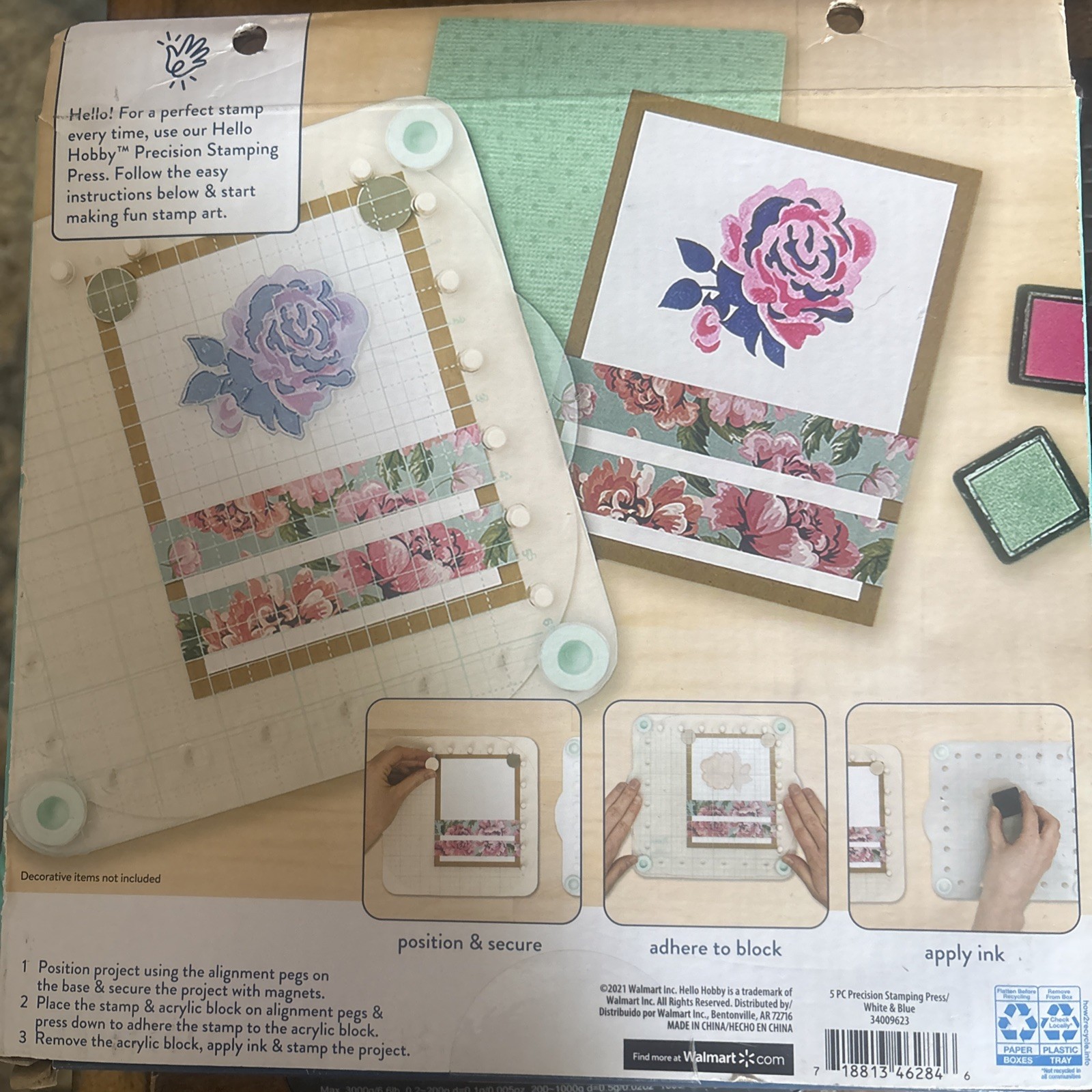 Hello Hobby Precision Stamping Press 5pc Set Craft Tool Card Making DIY