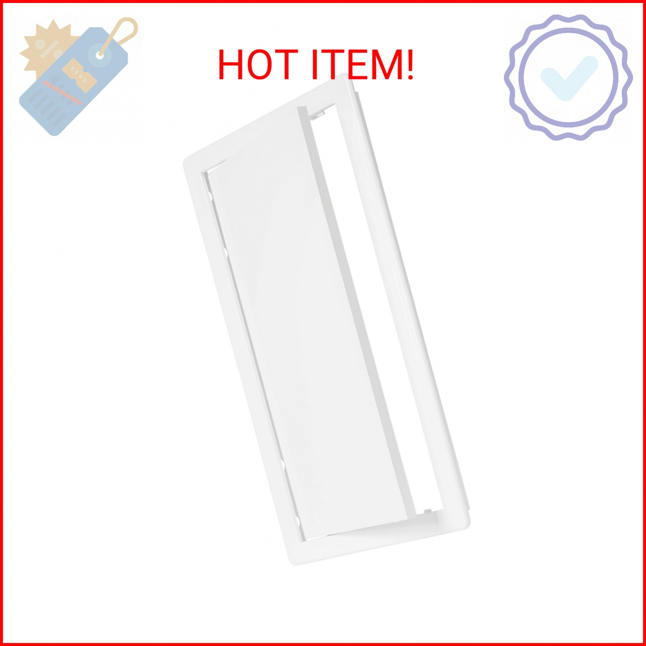 ECOPRO VENT 8" x 16" White ABS Plastic Plumbing Access Panel - Wall Access Panel