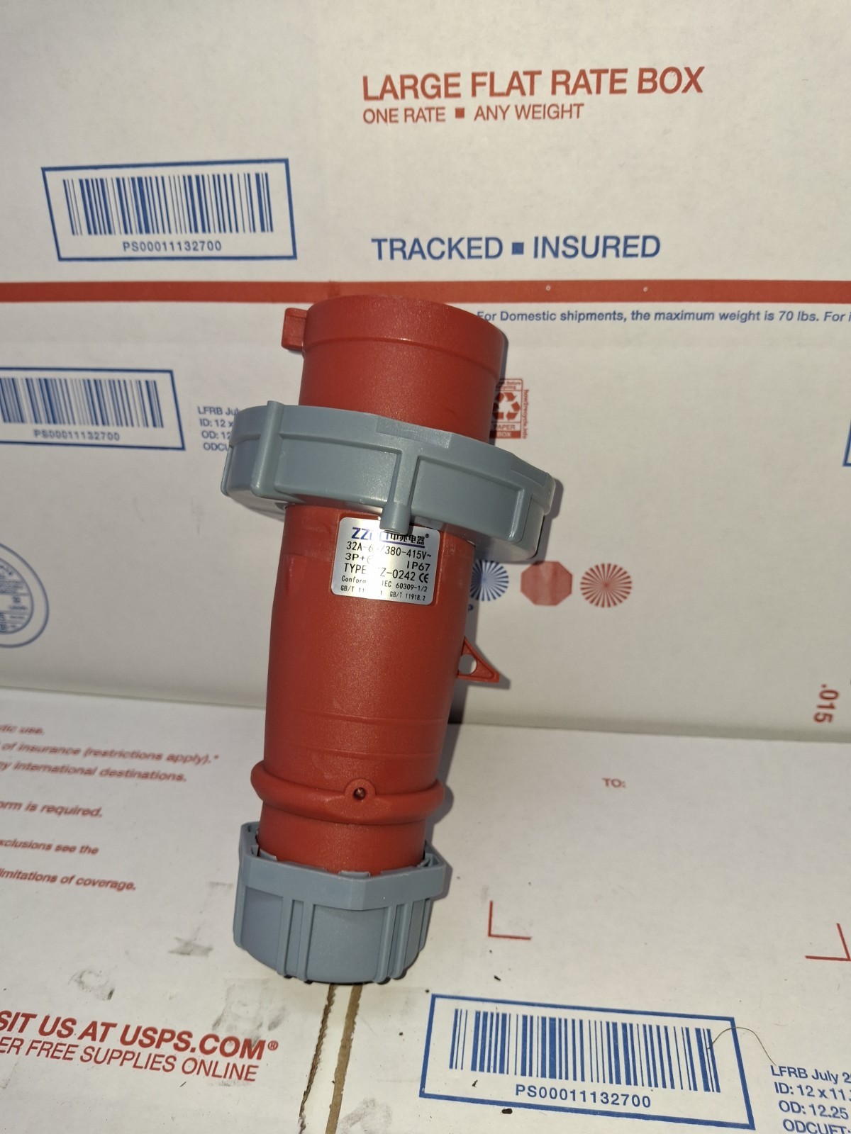 ZZ   Electric Connector Plug 32A-6H/380-415V.   Fast Shipping
