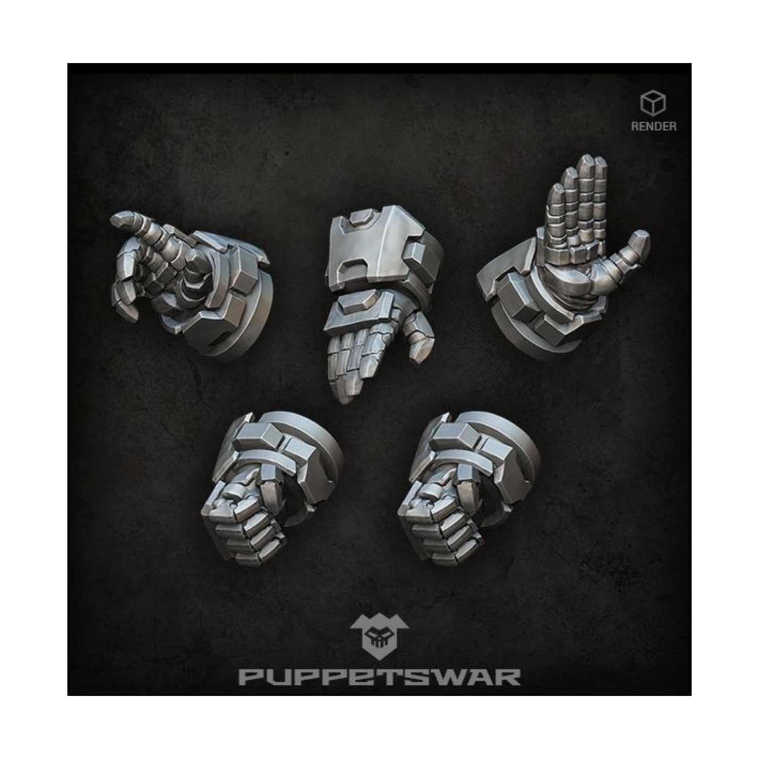 Puppetswar SF Mini Bits 32mm Hands (Right) Pack New