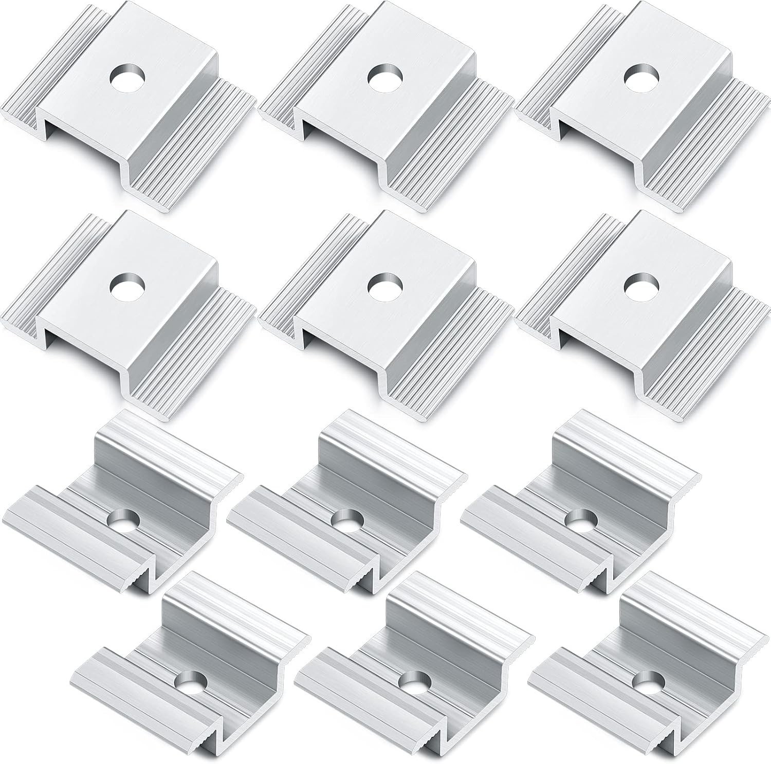 12 Pack Solar Panel Mid Clamps 1.06 Inch Solar Panel Bracket Aluminium Mounting