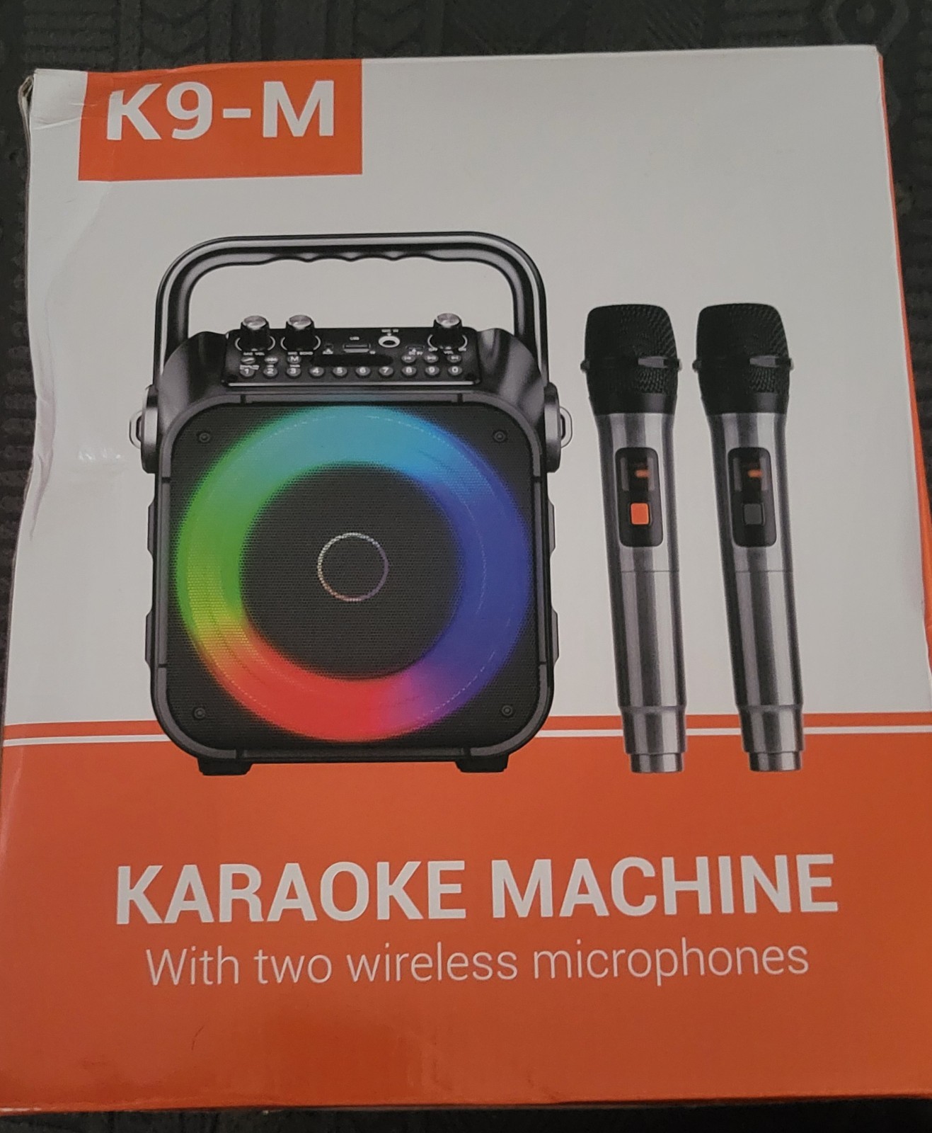 K9-M Karaoke Machine with Two Wireless Microphones