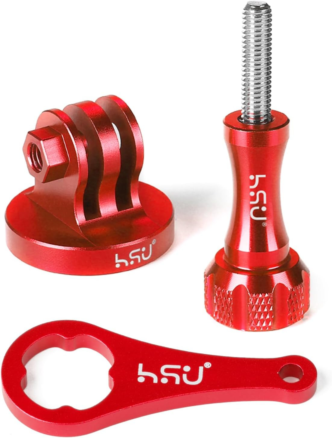 HSU Aluminum Tripod Mount Adapter for Gopro, Hero 12/11/10/9/8/7/6/5/4/3 Action