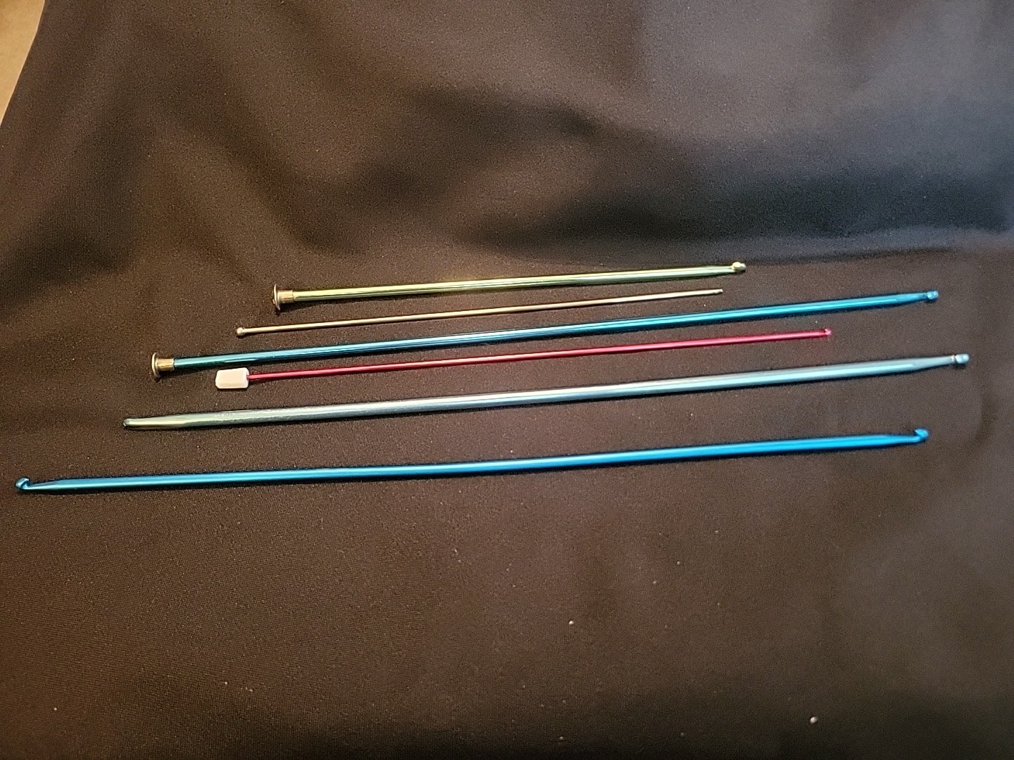 Vintage Lot Of 6 Afghan Crochet Hooks Up To 14" Different Sizes