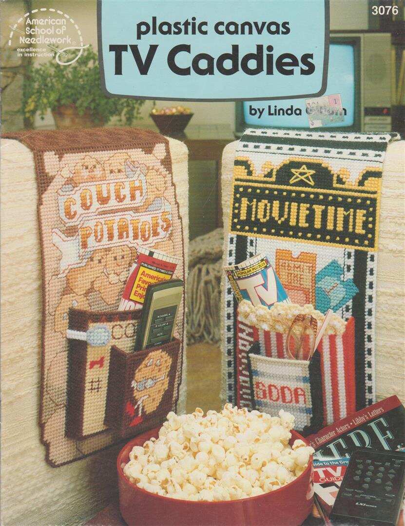 OOP!!! PLASTIC CANVAS TV CADDIES MUST SEE!!! CUTE!!!