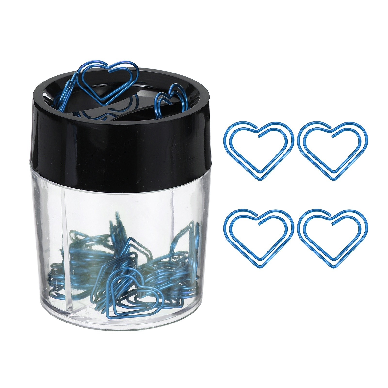 Paper Clip Heart Bookmark Holder Bright Blue, 40Pcs