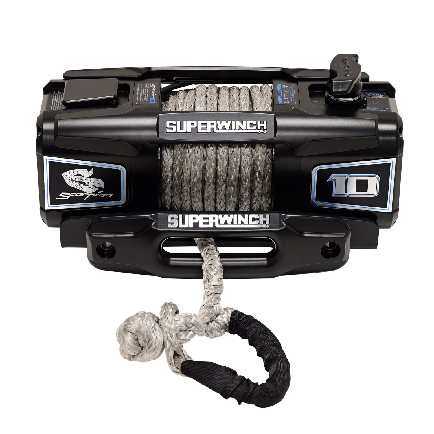 Superwinch 10000 LBS 12V DC 3/8in x 54ft Synthetic Rope Scorpion 10000SR Winch -