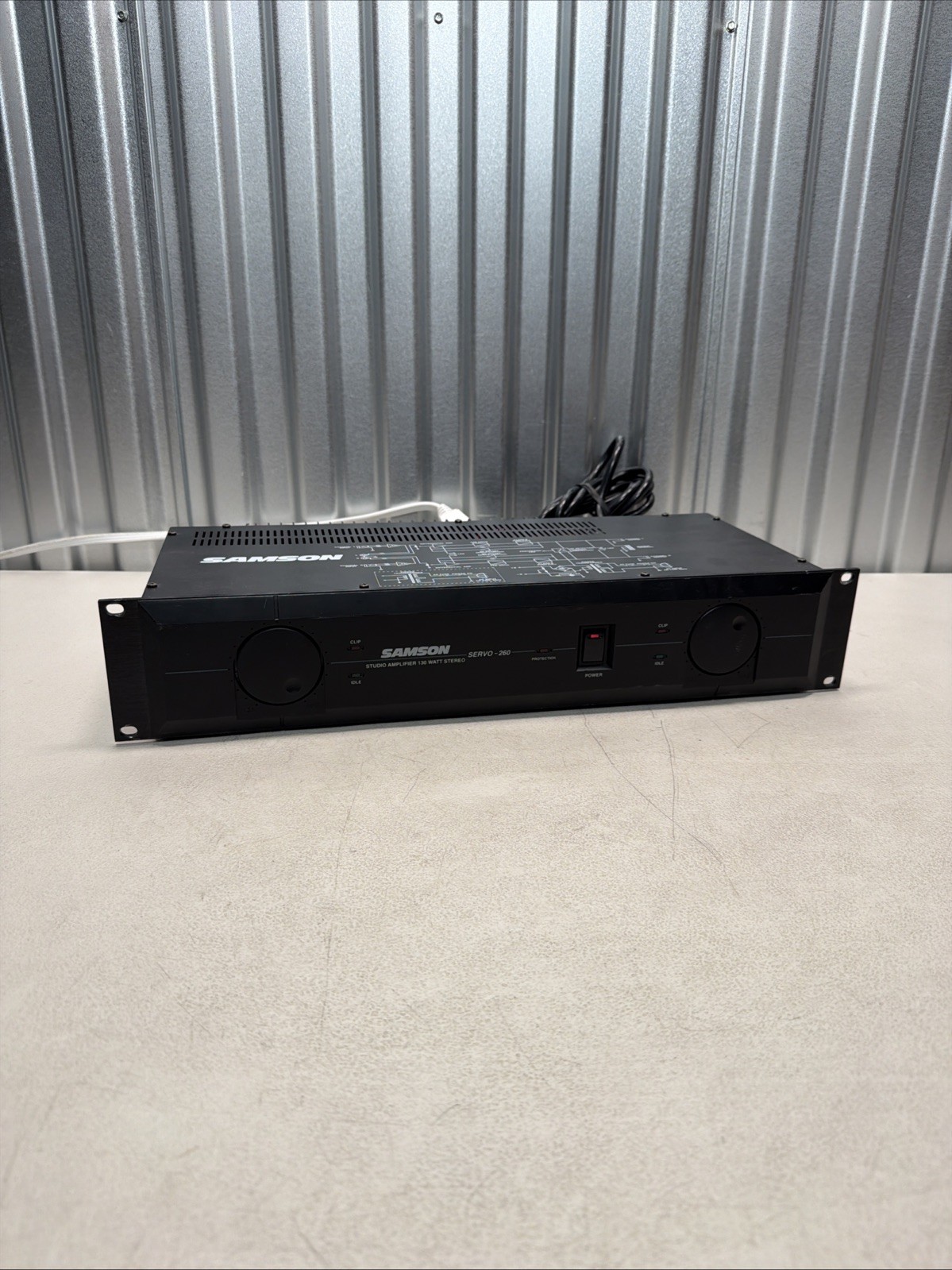 SAMSON SERVO-260 Dual Channel 2-Ch Studio Amplifier 130-Watt Stereo - Works!
