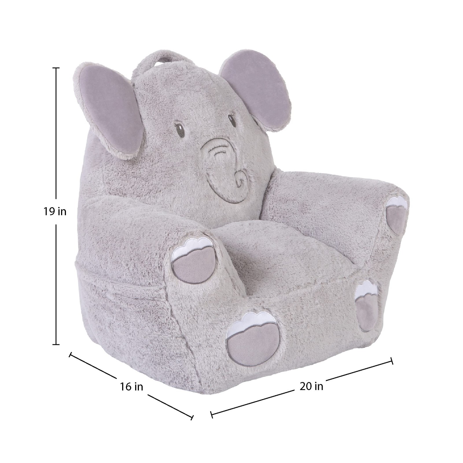Cuddo Buddy Character Chair for Toddlers 12-36 Months -plush, Elephant